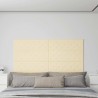 Panneaux muraux 12 pcs Crème 90x30 cm Similicuir 3,24 m² 