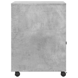 Support d'imprimante avec roulettes gris béton 60x50x67 cm 