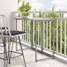 Table de jardin pliante gris 90 x 51 x 75 cm polyrotin 