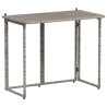 Table de jardin pliante gris 90 x 51 x 75 cm polyrotin 
