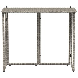 Table de jardin pliante gris 90 x 51 x 75 cm polyrotin 