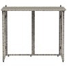 Table de jardin pliante gris 90 x 51 x 75 cm polyrotin 