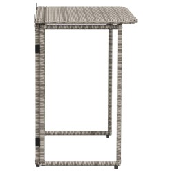 Table de jardin pliante gris 90 x 51 x 75 cm polyrotin 