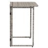 Table de jardin pliante gris 90 x 51 x 75 cm polyrotin 