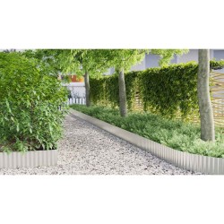 Bordures de jardin 25 cm x 10 m Acier galvanisé flexible ondulé 