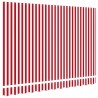 Tissu de remplacement d'auvent pour cadre de 3,5x2 m Rouge et Blanc 