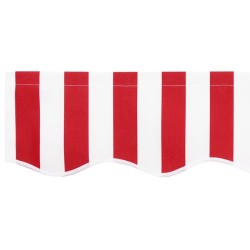 Tissu de remplacement d'auvent pour cadre de 3,5x2 m Rouge et Blanc 