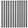 Poteaux de clôture 12 pcs Gris 80 cm Acier peint par poudre 