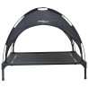 Lit surélevé pour chien noir XL avec toit amovible 