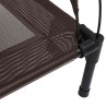 Lit pour chien surélevé avec toit amovible Marron XL Acier 