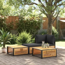 Table de jardin 68x68x30 cm bois massif d'acacia 