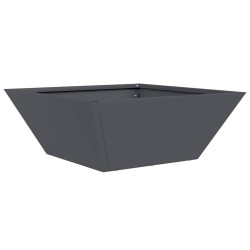 Ensemble de 5 jardinières de jardin en anthracite 40x40x15 cm en acier. 