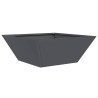 Ensemble de 5 jardinières de jardin en anthracite 40x40x15 cm en acier. 