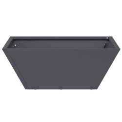 Ensemble de 5 jardinières de jardin en anthracite 40x40x15 cm en acier. 