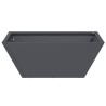 Ensemble de 5 jardinières de jardin en anthracite 40x40x15 cm en acier. 