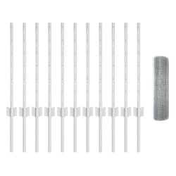Set de clôture de jardin Ensemble de 2 Acier galvanisé 25 x 0,5 m 