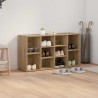 Banc à chaussures avec étagère Autre chêne artisanal 103 x 30 x 55 cm 
