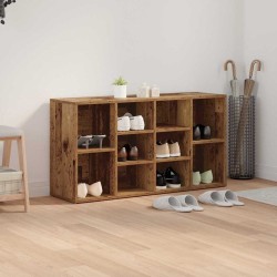 Banc à chaussures Vieux bois 103 x 30 x 55 cm Bois d'ingénierie 