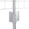 Clôture Euro avec 5 poteaux en U Argent 0,6x10 m Acier 