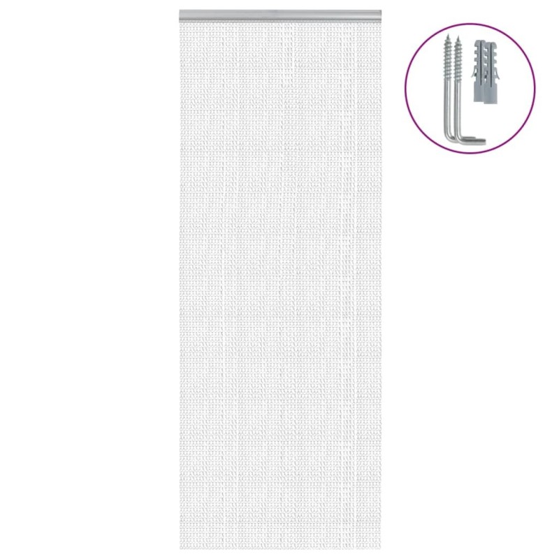 Moustiquaire de porte à chaîne 80x221 cm aluminium 