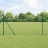 Set de poteaux de clôture 2 pièces Vert Maille métallique 