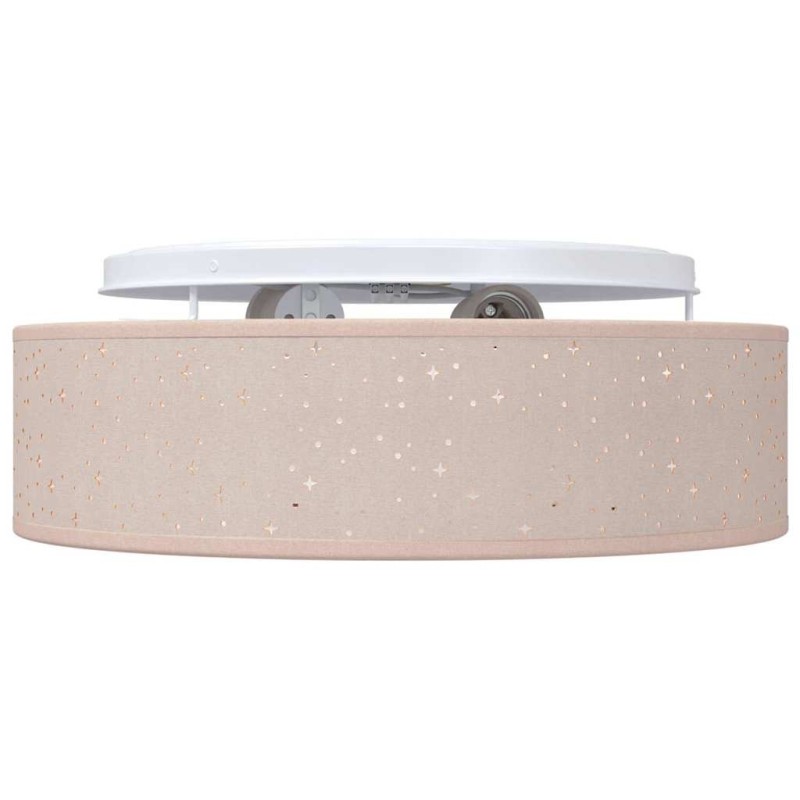 Luminaires de plafond avec abat-jour étoilé Taupe Ø 38 cm Tissu E27 