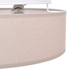 Luminaires de plafond avec abat-jour étoilé Taupe Ø 38 cm Tissu E27 