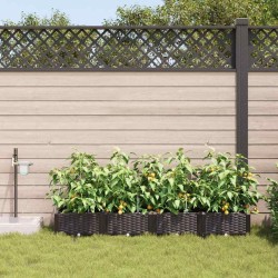 Jardinières de jardin 1 pc Marron 160 x 40 x 22 cm Plastique 