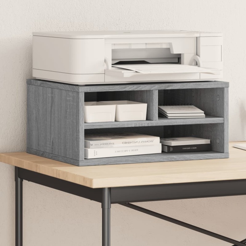 Support d'imprimante sonoma gris 49x40x22,5cm bois d'ingénierie 