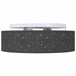 Lampes de plafond avec abat-jour étoilé Noir Ø 38 cm Tissu E27 