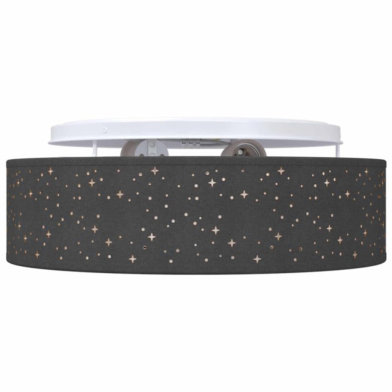 Lampes de plafond avec abat-jour étoilé Noir Ø 38 cm Tissu E27 