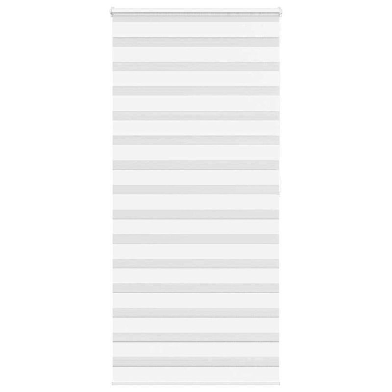 Store zèbre blanc 95x200 cm largeur du tissu 90,9 cm polyester 
