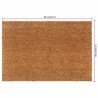 Tapis de porte naturel 60x90 cm fibre de coco touffeté 