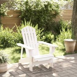 Chaise Adirondack blanc 69x85x90,5 cm bois massif de sapin 