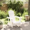 Chaise Adirondack blanc 69x85x90,5 cm bois massif de sapin 