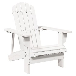 Chaise Adirondack blanc 69x85x90,5 cm bois massif de sapin 