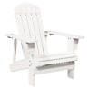 Chaise Adirondack blanc 69x85x90,5 cm bois massif de sapin 
