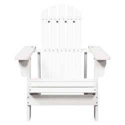 Chaise Adirondack blanc 69x85x90,5 cm bois massif de sapin 