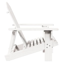 Chaise Adirondack blanc 69x85x90,5 cm bois massif de sapin 