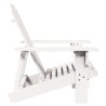 Chaise Adirondack blanc 69x85x90,5 cm bois massif de sapin 
