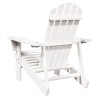 Chaise Adirondack blanc 69x85x90,5 cm bois massif de sapin 