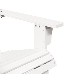 Chaise Adirondack blanc 69x85x90,5 cm bois massif de sapin 