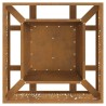 brasero carré 60x60x30 cm en acier patiné 