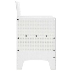 Chaises de Jardin 2 pcs Blanc 53 x 49 x 85 cm Plastique 