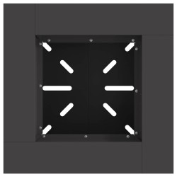 Foyer Noir 48x48x40 cm Acier 