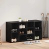 Banc à chaussures Chêne noir 103 x 30 x 55 cm Bois d'ingénierie 