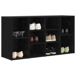 Banc à chaussures Chêne noir 103 x 30 x 55 cm Bois d'ingénierie 