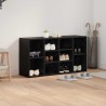 Banc à chaussures Chêne noir 103 x 30 x 55 cm Bois d'ingénierie 
