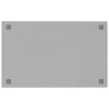 Tableau noir magnétique mural Blanc 80x50 cm Verre trempé 