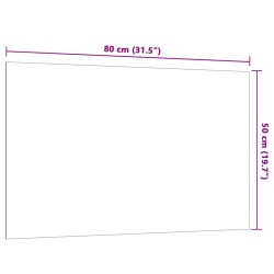 Tableau noir magnétique mural Blanc 80x50 cm Verre trempé 